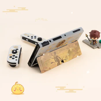 Чехол для аксессуаров Nintendo Switch Oled с иллюстрациями в твердой оболочке, разделенный защитный чехол для аксессуаров Switch NS для консольных игр