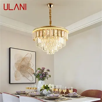 Подвесная люстра ULANI Gold в стиле постмодерн, роскошный светодиодный светильник для гостиной-столовой
