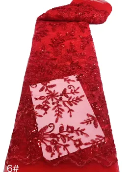 Новое высококачественное трехмерное кружево с вышивкой блестками из бисера, высококачественная роскошная модная ткань для вечернего платья Qipao