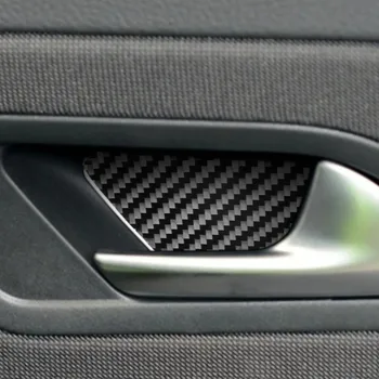Для Volkswagen VW Scirocco 2009-2016 Внутренняя дверная ручка, чаша, панель, рамка, отделка крышки, автомобильные аксессуары для интерьера из углеродного волокна, наклейки