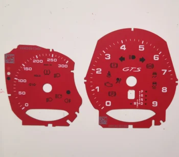 Накладная накладка на панель приборов для Porsche 981 Cayman gts 9000 об/мин 280 км 300 км красного цвета