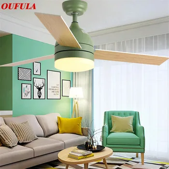 Современные потолочные вентиляторы PLLY с деревянным пультом дистанционного управления, декоративные для дома, гостиной, спальни, ресторана