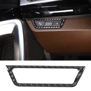 Для BMW X1 U11 2023-2024 наклейка на рамку переключателя автоматической регулировки фар из мягкого углеродного волокна, автоаксессуары