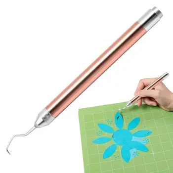 Светодиодный инструмент для прополки, ручка для прополки, крючок для рукоделия, бумажная прополка, эргономичный инструмент для прополки бумаги из алюминиевого сплава для резки бумаги для скрапбукинга