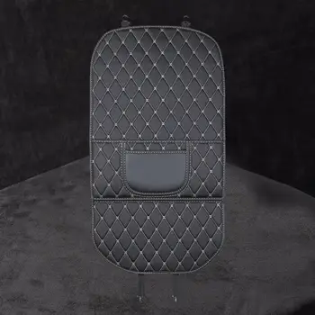 Универсальный защитный чехол для спинки автокресла с сумкой для хранения, легко устанавливаемый, защита из грязеотталкивающей искусственной кожи для удобства использования в автомобиле
