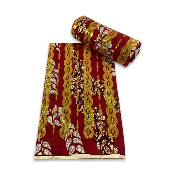 Африканская восковая ткань нелегко поддается растрескиванию, женская швейная ткань из настоящего хлопка с блестками, Голландская hollandais pagne africa