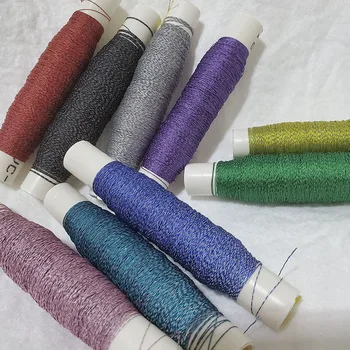 Светоотражающая пряжа для вышивки, разноцветные вязальные швейные нити для сумки для одежды 