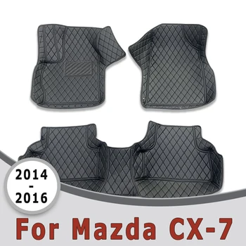 Автомобильные коврики для Mazda CX-7 CX7 2016 2015 2014 Ковры Автозапчасти для интерьера Аксессуары Товары накладки для ног Транспортные средства водонепроницаемые