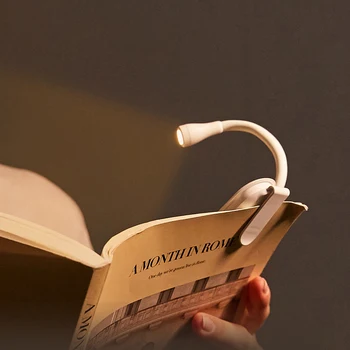 Мини-Светодиодная Лампа Для Чтения С Защитой Глаз Book Light Clip USB Перезаряжаемая Лампа 3 Цвета С Регулируемой Яркостью для Учебы Настольная Лампа для Путешествий Спальня
