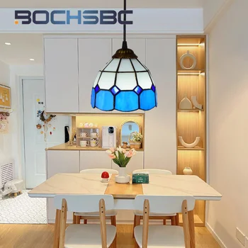 BOCHSBC Тиффани витражная люстра в минималистичном стиле Арт-деко Гостиная Столовая Бар Спальня балкон подвесной светильник