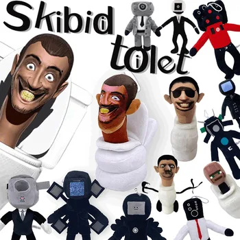 Skibidi туалетный человечек плюшевые куклы аниме плюшевые игрушки мультфильм Спикерман телевизионный робот Мягкая фигурка детский Рождественский подарок Peluche