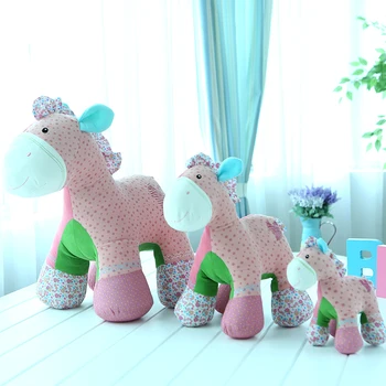 Кавайная мягкая игрушка из ткани с чучелом животного для детей, маленький пони, плюшевые игрушки для детей, девочек, маленьких / средних /больших
