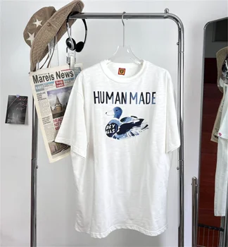 Футболка с надписью Human Made Crying Girl Для мужчин и женщин, высококачественные хлопчатобумажные футболки с коротким рукавом из бамбукового джойнта