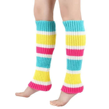 Модные гетры, женские длинные носки, цветные вязаные теплые утеплители, женские осенне-зимние носки крючком, манжеты для ботинок, прямая поставка