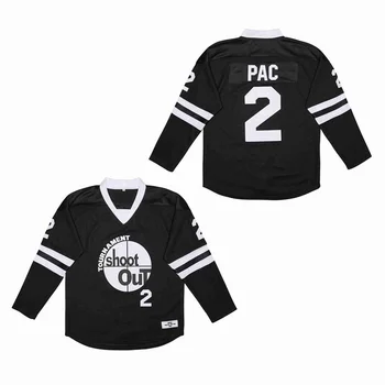 Хоккейная майка SHOOT OUT 2 PAC Трикотажные изделия Шитье Вышивка Спортивная одежда на открытом воздухе Черный Профессиональные соревнования 2023 Новинка