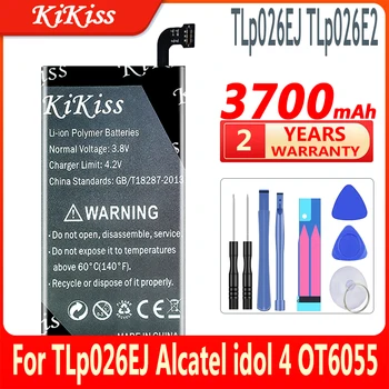 KiKiss 3700 мАч TLp026E2 Аккумулятор Для TLp026EJ Alcatel Idol 4 Idol4 OT6055 6055H 6055Y 6055U 6055 6055K 6055B Мощный Аккумулятор