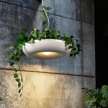 Подвесные светильники для скандинавских растений DIY Sky garden Светодиодная лампа Цветочный горшок Подвесной светильник Столовая Освещение ресторана Домашний декор MJ1109