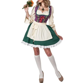 Костюм на Октоберфест, Женский карнавал, Баварский парад, Бармен Таверны, наряд официантки, Косплей, Маскарадное платье на Хэллоуин