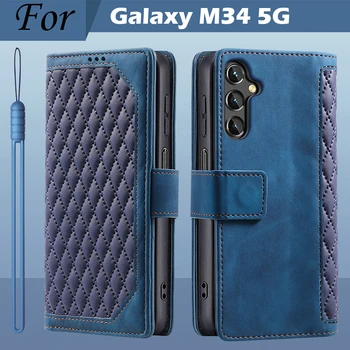 Для Samsung Galaxy M34 5G чехол Бумажник Флип кожаный Etui Coque Samsung M34 case M 34 Чехол для Samsung M54 Чехол для телефона Держатель для карт