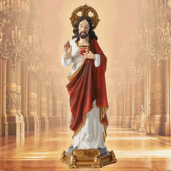 Декоративная Статуя Святого, украшение из христианских украшений для дома, изготовленных из скульптурной смолы, Настоящий Подарок