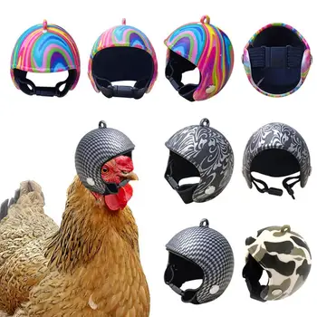 Куриный шлем, Регулируемый, Безопасный, Удобный, Милый Защитный Куриный головной убор Для маленьких птиц, Защита от Солнца и дождя, Товары для домашних животных