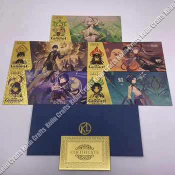 Новый дизайн знаменитой онлайн-игры Genshin Impact Character Золотые банкноты в подарок фанатам