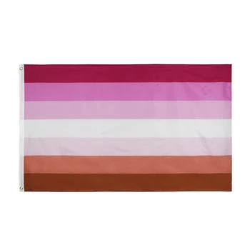 Радужный флаг Лесбийской гордости ЛГБТ 90*150 см для губной помады