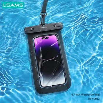 USAMS 6,7-дюймовые Плавательные Сумки Водонепроницаемый Чехол Для Телефона Водонепроницаемая Сумка Чехол Для Мобильного Телефона PV Чехол Для iPhone Huawei Xiaomi Samsung