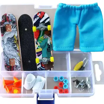 Набор для скейтбординга на палец из сплава, Самодельный самокат, Интерактивные игрушки для дошкольного возраста, игра для вечеринок с препятствиями в штанах и