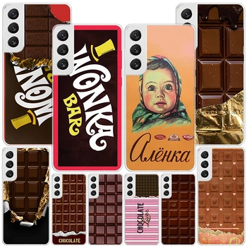 Шоколадный Чехол Alenka Bar Wonka Phnoe для Samsung Galaxy S23 Ultra S22 Plus S21 S20 FE S10E S10 Lite S9 S8 + S7 Edge Unique Cove