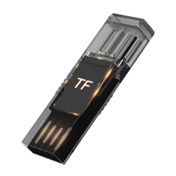 Устройство чтения карт с двумя портами TF, подключи и играй USB 2.0, устройство чтения карт памяти TF, Безопасная передача данных с высокой скоростью для телефона Macbook Windows