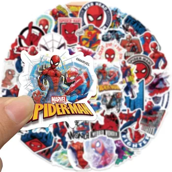 50шт наклейка с Человеком-пауком Marvel, идеально подходит для подарков, вечеринок, вкусностей, наград, скрапбукинга, водонепроницаемая наклейка с супергероем