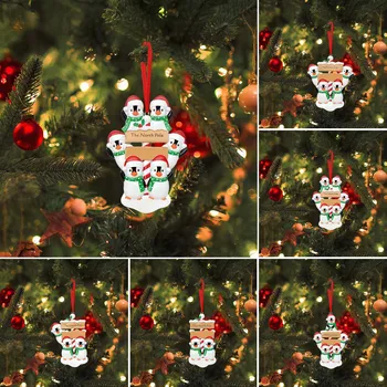 2023 Рождественское украшение Своими РУКАМИ Персонализированное Прекрасное Семейное Украшение в виде Пингвина из смолы, Рождественская Елка, Подвесной Орнамент Navidad Decor