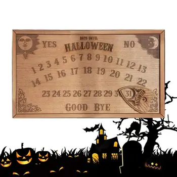Календарь обратного отсчета Адвента на Хэллоуин, Деревянный настенный календарь на Хэллоуин, Портативный настенный календарь обратного отсчета для стула, столешницы