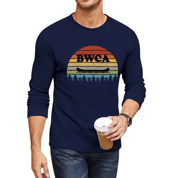 Новые винтажные футболки с дизайном BWCA Canoe & Trees, футболки с графическим рисунком, мужские футболки fruit of the loom