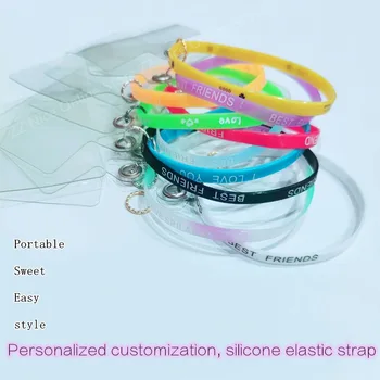 Силиконовый эластичный подвесной шнур для мобильного телефона Candy Color Glow, красочный, новый подвесной шнур для прокладки