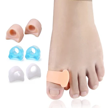 1 пара силиконовых насадок для защиты большого пальца стопы Уход за ногами Ортопедические Разделители пальцев ног Коррекционная накладка для пальцев ног Инструмент для ухода за ногами