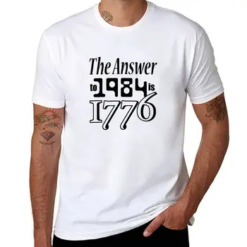 Новинка, ответ на 1984 год - 1776! Футболка, милая одежда, футболка для мальчика, летняя одежда, мужские футболки