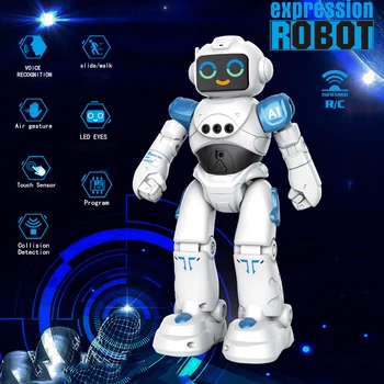 Интеллектуальный радиоуправляемый робот, программирующий робота с дистанционным управлением, Игрушки, Двуногий Гуманоидный робот Для детей, подарок на День рождения Для детей