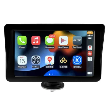 7-Дюймовый Автомобильный GPS-Навигатор Mirrorlink Беспроводной Carplay Android Auto Автомобильный Монитор HD 1024P WiFi с Всасывающим Держателем Камеры Заднего Вида