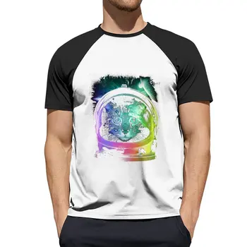 Футболка Astronaut Cat V.II, футболки для мальчиков, футболка для мальчика, мужские футболки, повседневные стильные