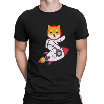 Футболка Shiba Inu Rocket Riding, мужские футболки, блузки, футболка из полиэстера для мужчин