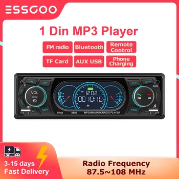 ESSGOO 1 Din MP3-Плеер Автомобильный Радиоприемник В Автомобиль Авторадио С Bluetooth FM Автомобильный Мультимедийный TF AUX Автомобильный Аудио Стерео Для Автомобиля