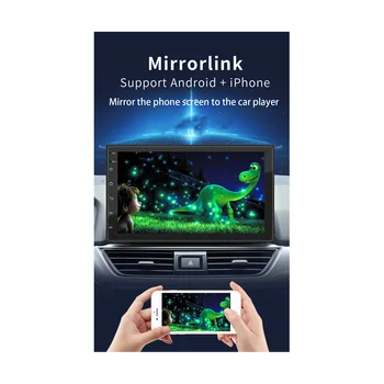 7-дюймовое автомобильное радио Carplay Android Auto, 2 + 32G Android 10,1 2Din GPS мультимедийный плеер Bluetooth, FM, камера, зеркальная связь