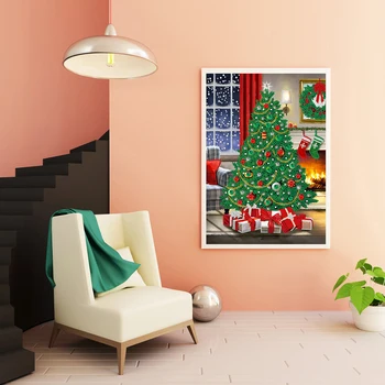 Рождественская елка, алмазная роспись, частичная дрель специальной формы, 5D Декор стен своими руками своими руками