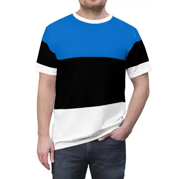 Летняя футболка бренда BIANYILONG с эстонским флагом 3D, Новые удобные спортивные топы с круглым вырезом и коротким рукавом, мужские топы