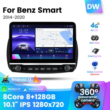 Автомобильный Радиоприемник с Большим Экраном, Мультимедийный Аудиоплеер, Навигационное Видео Для Mercedes Benz Smart Fortwo 3 C453 A453 W453 2014-2020 BT