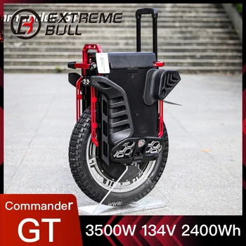 Новая Предпродажа Электрического Одноколесного Велосипеда EXTREMEBULL Commander GT 20 дюймов 3500 Вт C38HT 134 В 2400 Втч 5A Масляная Пружина Подвески Одноколесного велосипеда