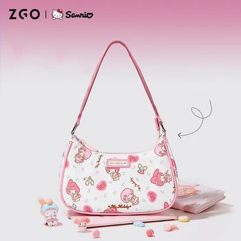 Сумка для подмышек Hello Kitty Melody из аниме-мультфильма Ins Sanrio, женская летняя универсальная сумка через плечо, Студенческая сумка, сумка для девочек, подарок