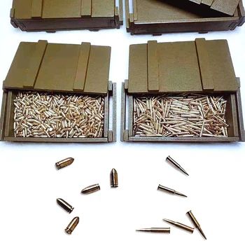 Коробка для боеприпасов с 6-точечной куклой-солдатом, Имитирующая пистолет Ручной работы, Деревянная Медная пуля, аксессуары для игрушек для взрослых